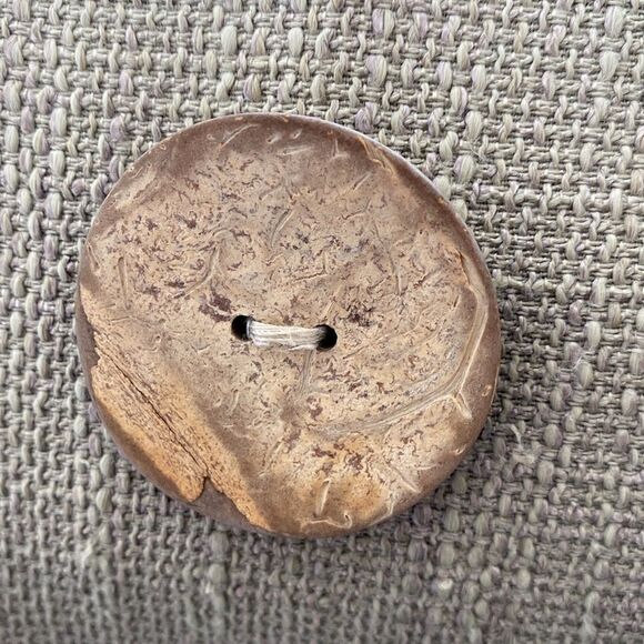 Pier 1 sage color tweed pillow set with wooden button detail - Picture 11 of 11